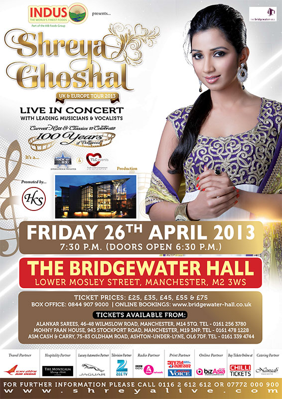 Shreya live in concert 2013 Manchester